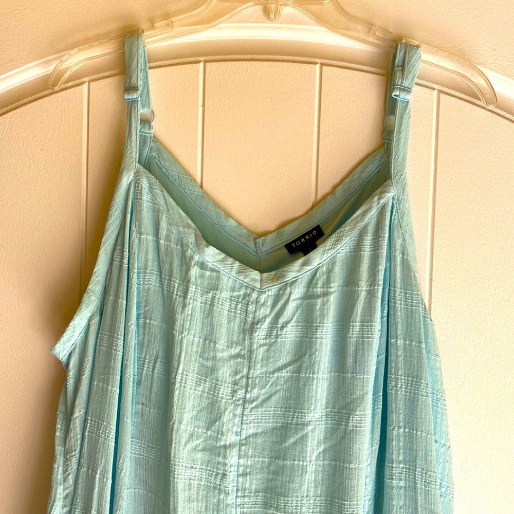 NWOT Torrid size 2 light blue maxi dress with lining & adjustable straps!